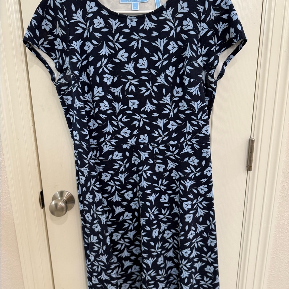 Draper James by Reese Witherspoon Navy and Light Blue Floral Dress